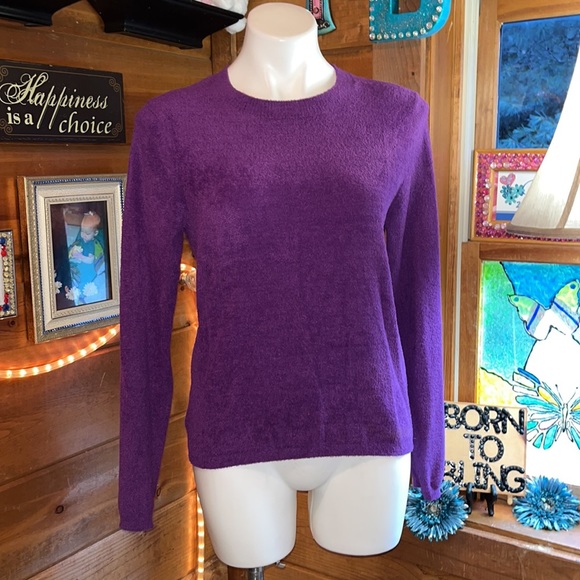 Taylor Marcs PURPLE super soft sweater GORGEOUS color - Picture 3 of 6